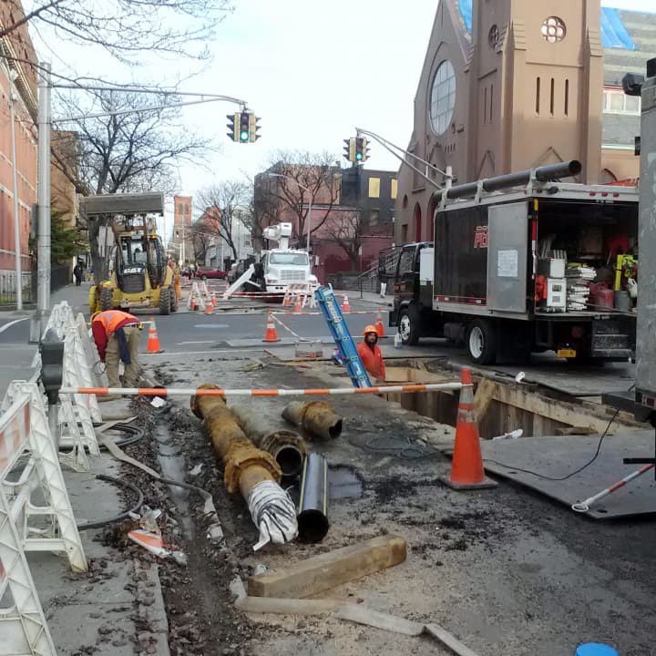 Con Edison is upgrading gas mains on East 2nd Street in Mount Vernon on Wednesday.