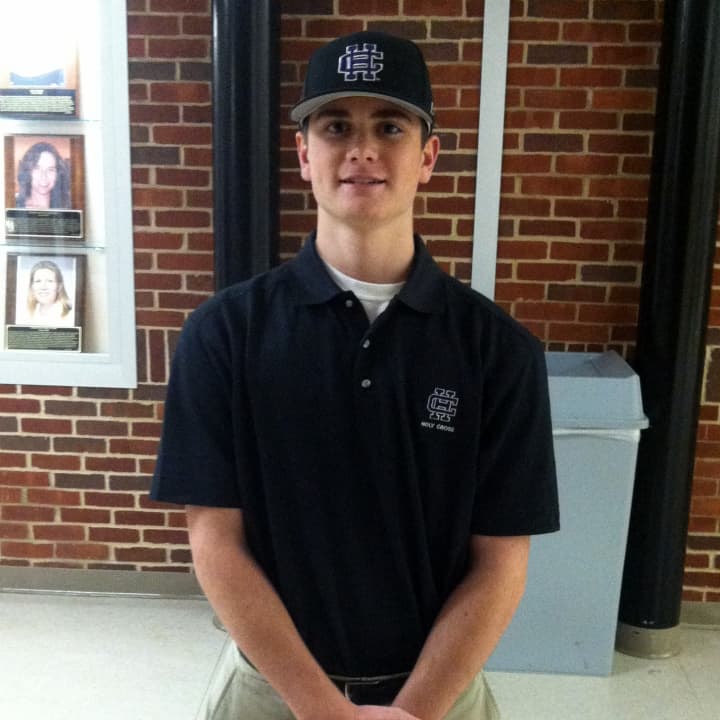 Croton-Harmon High School pitcher Christian Doughty signed his letter of intent on Thursday to play for Holy Cross.