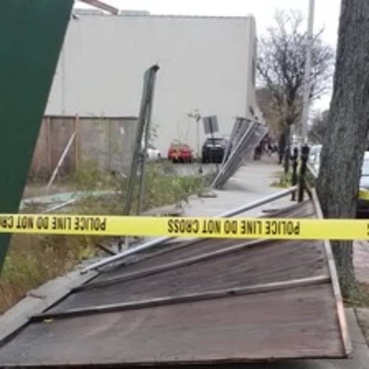 Hurricane Sandy hit Mount Vernon hard. A fence on Gramatan Avenue was knocked over.