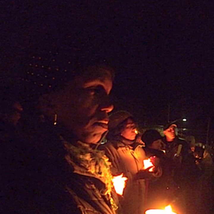 Dozens of people gathered in Greenburgh on a cold Wednesday night to remember the victims of Sandy Hook Elementary School.