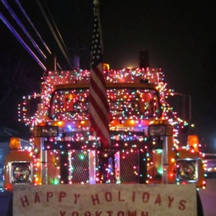 The Yorktown Highway Department won first prize in this year&#x27;s holiday lights parade.
