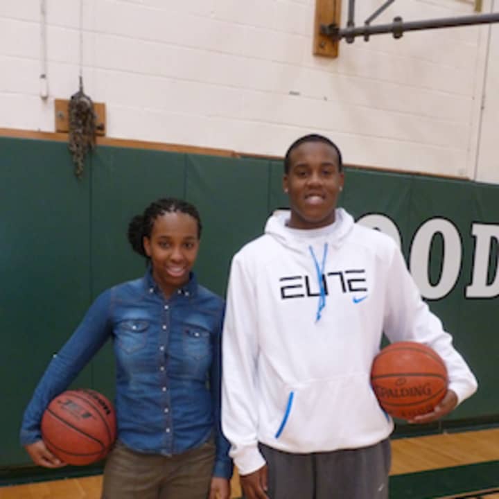 From left, cousins Imani and D&#x27;Andre Tilford work hard to help each other excel on the basketball court at Woodlands High School.