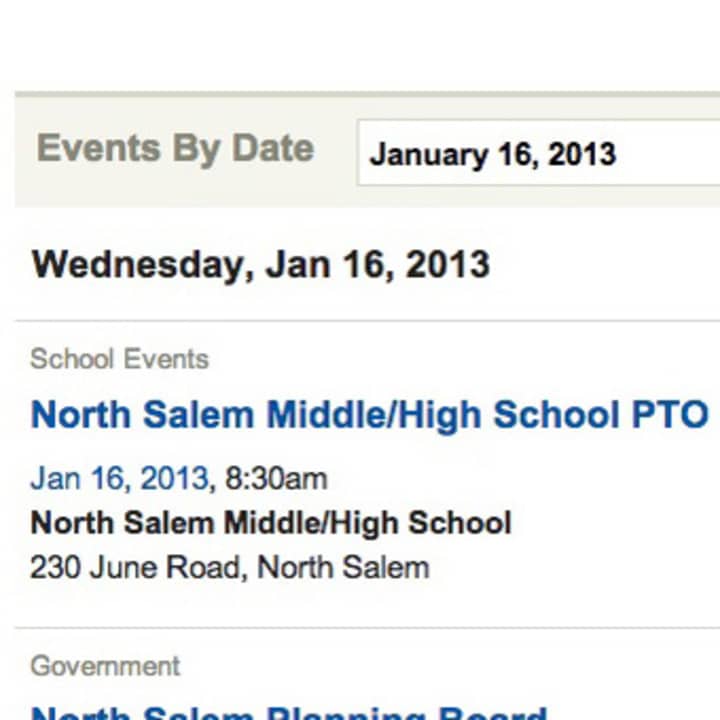Add your event to The North Salem Daily Voice calendar.