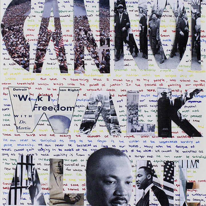 An artwork created by Mount Vernon resident Nicole DiTolla has reached the semifinals of The Dream@50 art contest, held to commemorate the 50th anniversary of the Rev. Martin Luther King Jr.&#x27;s &quot;I Have a Dream&quot; speech.