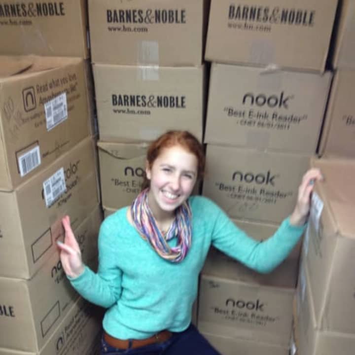 Grace Ring of Yorktown received more than 3,000 books from Barnes &amp; Noble in 2012, which will be donated to recovering areas.