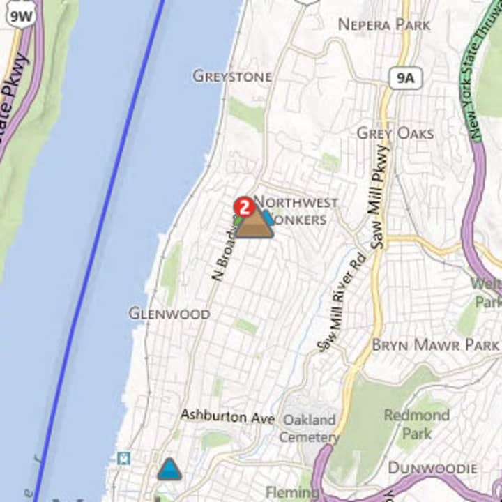 Nearly 1,000 are without power in Yonkers after heavy rains and winds lashed the area Thursday.