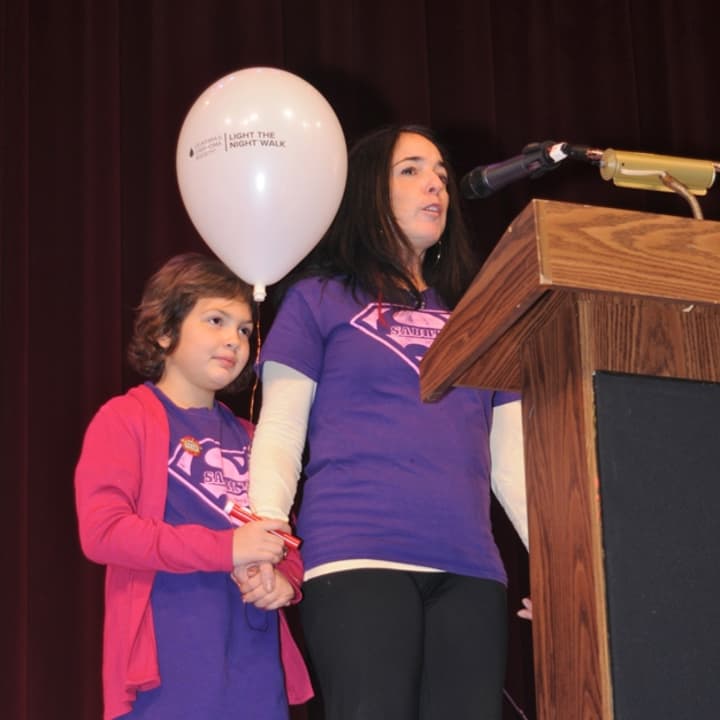 Sabrina Marciante, 8, of South Salem,was awarded the 2012 Honored Patient honor at the Westchester County Center. She stands here with her mother, Barbara Marciante.