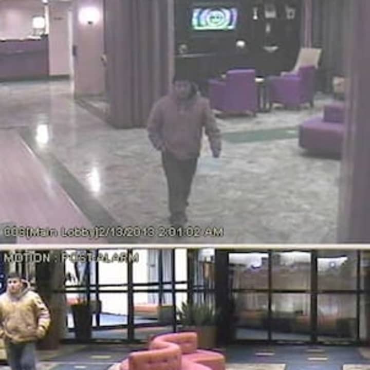 Greenburgh police are looking for this suspect, caught on the Marriott Hotel&#x27;s video surveillance, as part of a rape investigation.