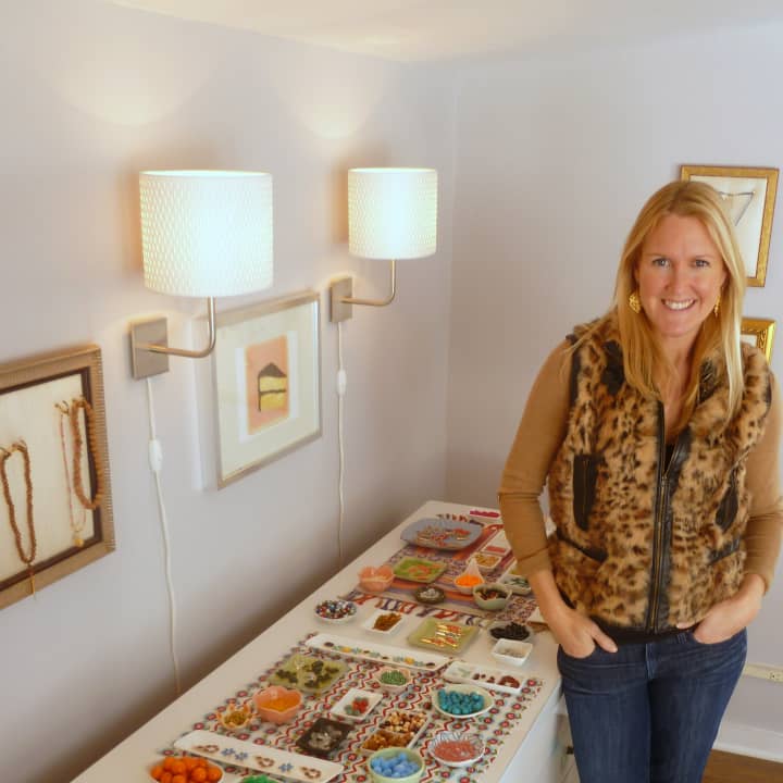 Lindsay Cain inside her Sparklers Design Studio in Pound Ridge.