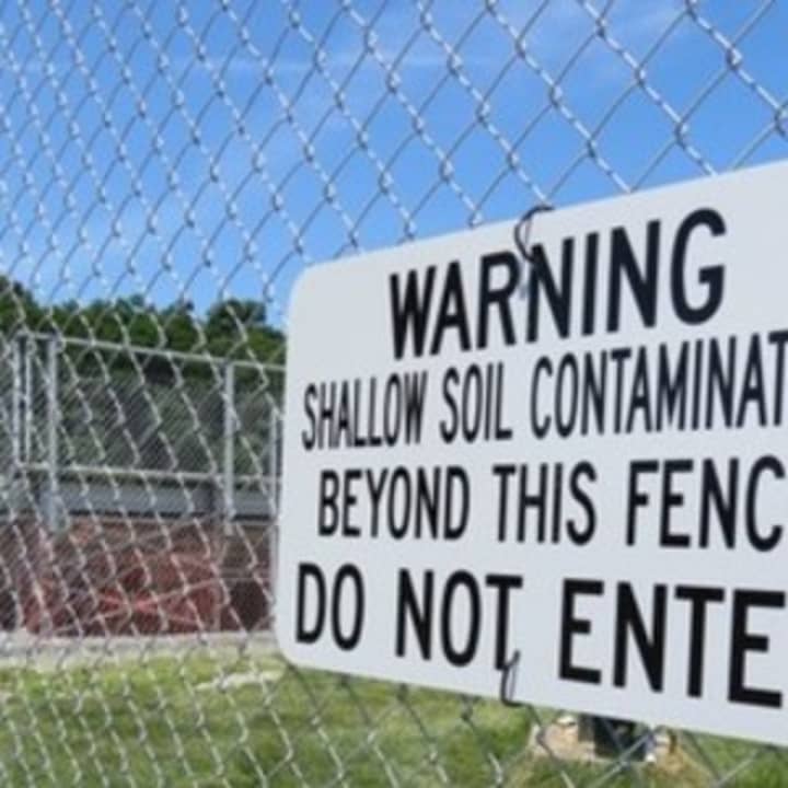 Greenwich officials say there is no imminent threat to the public from the chemicals discovered in the soil near Greenwich High athletic fields, in a study released Wednesday.