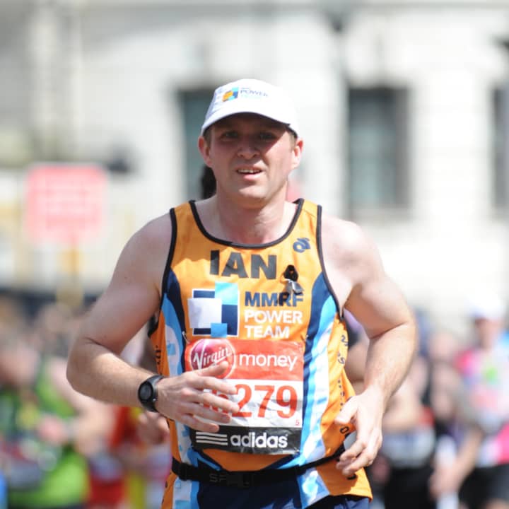 Ian Duplock of New Canaan ran in the London Marathon on Sunday, less than a week after the tragedy at the Boston Marathon.