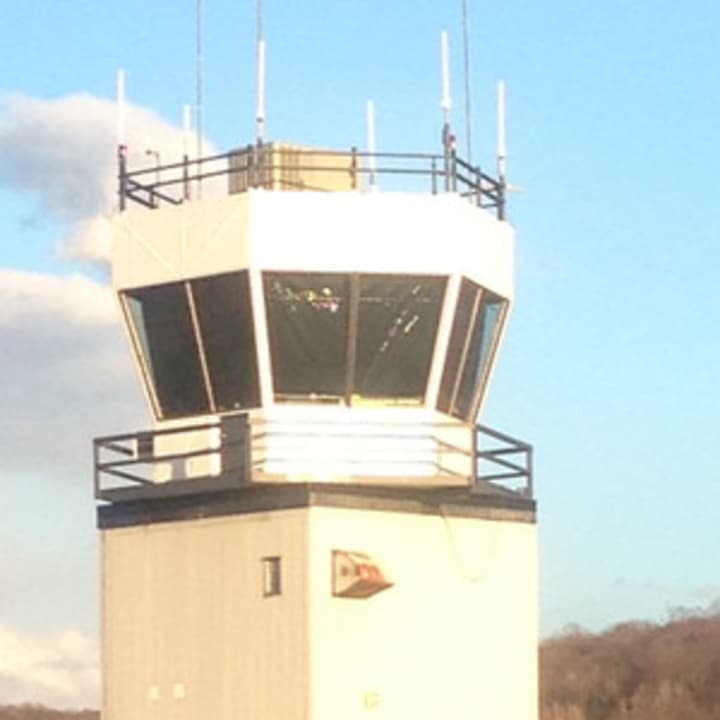 The control tower at Danbury Airport is one of the 149 nationwide that will remain open. 