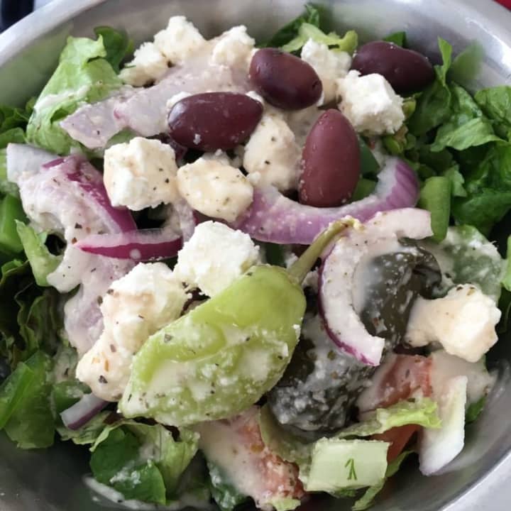A Lefteris Gyro Greek salad.