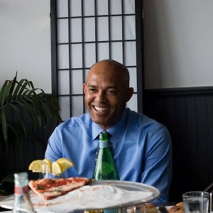Yankees great Mariano Rivera was spotted enjoying some pizza at Patsy&#x27;s in New Rochelle recently.