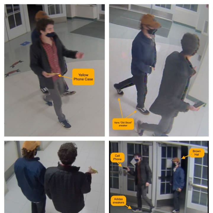 <p>Know them? The Darien Police are asking the public for help identifying two teens who vandalized an area school.</p>