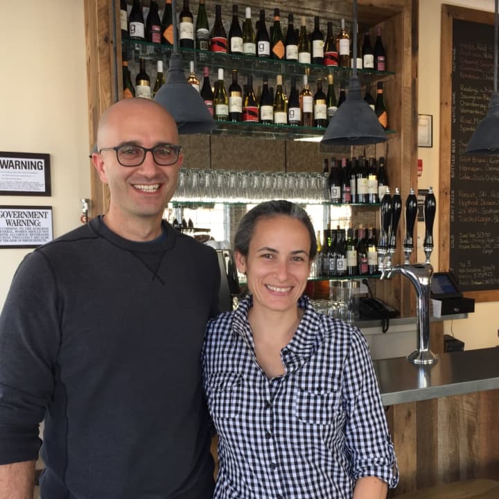 Rye residents Berj Yeretzian, left, and Tania Rahal, right, owners of Rosemary and Vine.