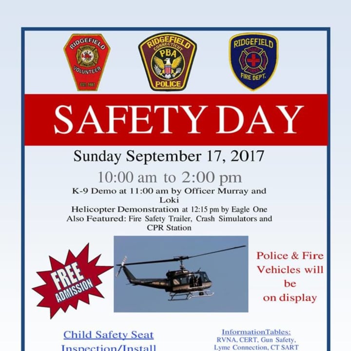 Ridgefield will holds its annual Safety Day this Sunday