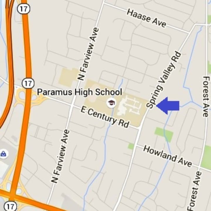 The girl was struck between Paramus High School and East Brook Middle School