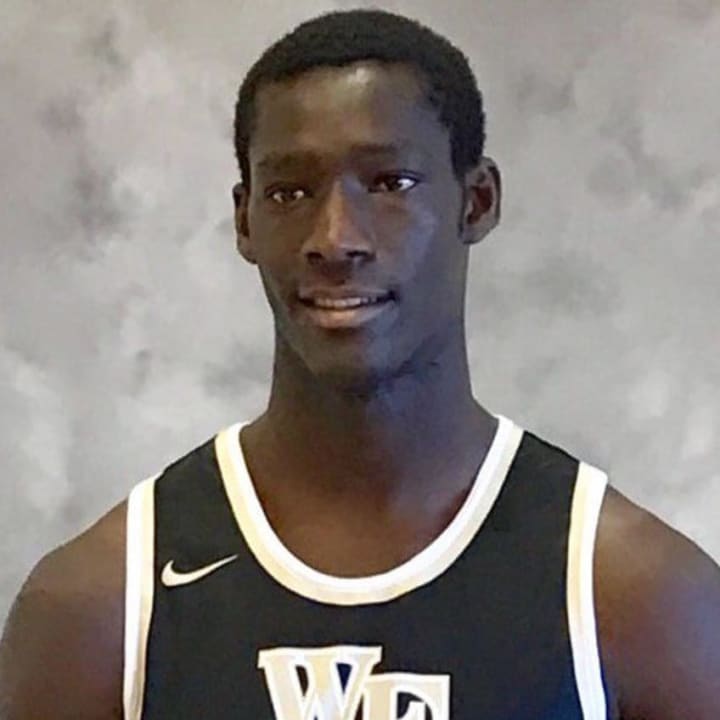 Sunday Okeke, a native of Nigeria who plays basketball for Greens Farms Academy in Westport, will play at Wake Forest next year.