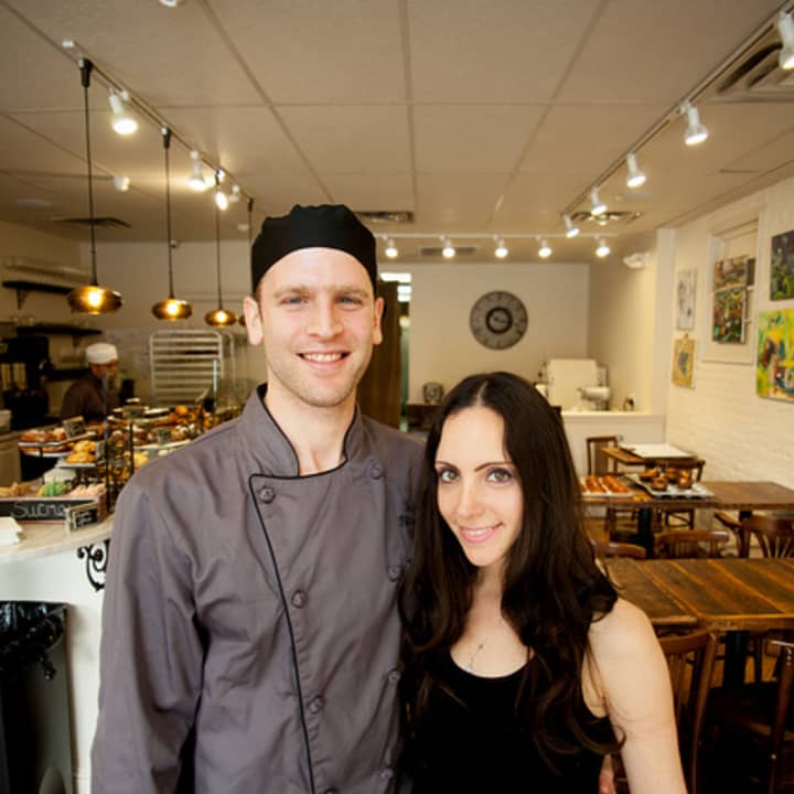 Tomer Zilkha, chef/proprietor behind Englewood&#x27;s Patisserie Florentine and Poached, with his wife, Amy.