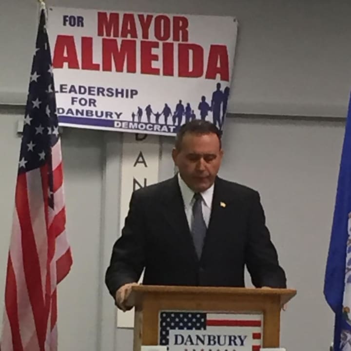 Al Almeida, a Democrat, announces his plan to run for mayor of Danbury this fall.