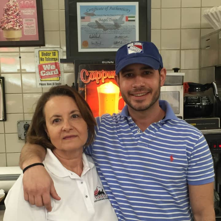 Bagel Train in Suffern is run by Nick Batistatos and his mother, Mamie.
