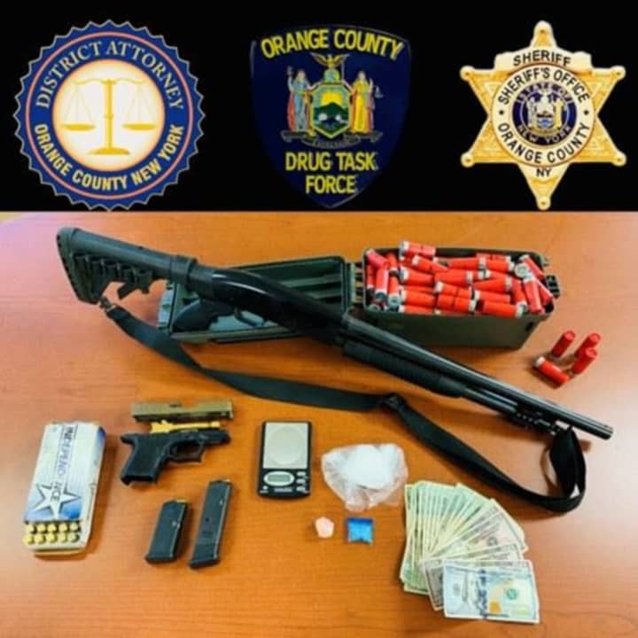 Some of the items seized during the warrant search.