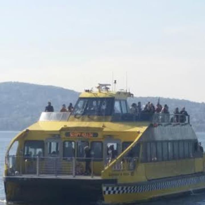 A water taxi brings people to Sleepy Hollow in time for Halloween.