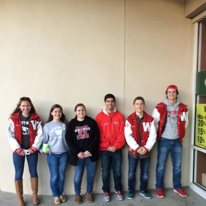 (Left to Rright) Ashley Grob, Maggie Minas, Molly Briguglio, Thomas Solimando, Jacob Buchner, and Christopher Harper participated in the Sticker Shock program. 