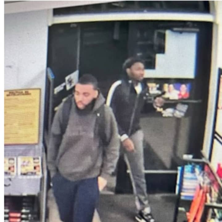 Know Them? Stamford Police are asking for help identifying the two men pictured in connection with a shoplifting incident.