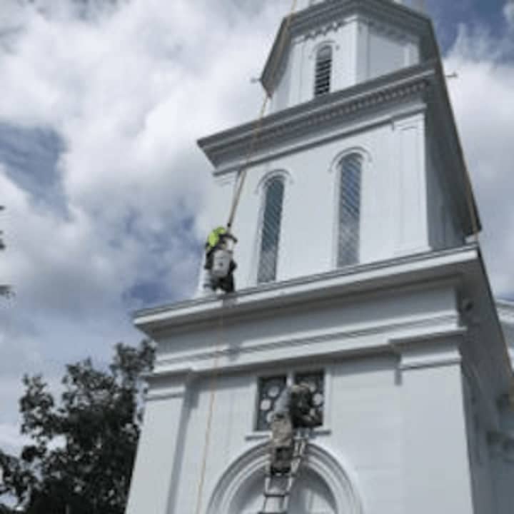 The steeple bell sounded Sunday for the first time in decades to mark the anniversary of St. Michael&#x27;s Lutheran Church in New Canaan.