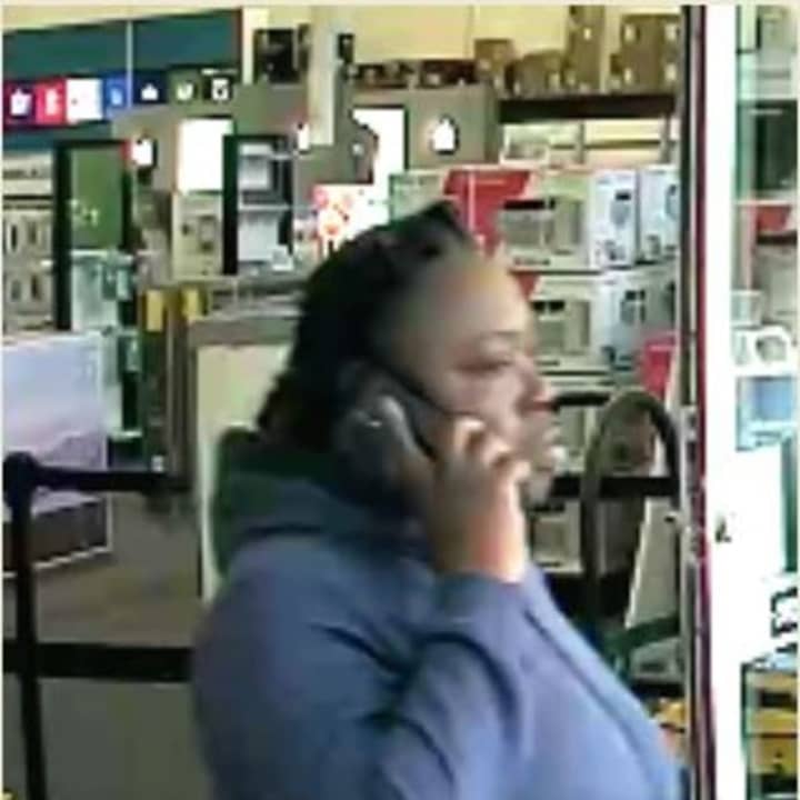 Surveillance video of the woman accused of stealing from Best Buy in Centereach
