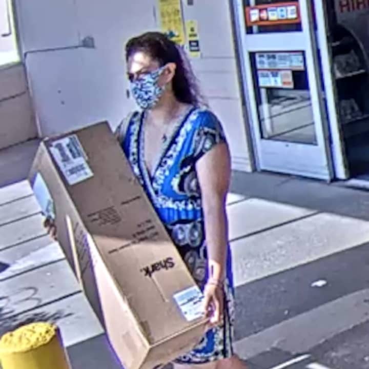 A woman is wanted for stealing from Home Depot in Shirley.