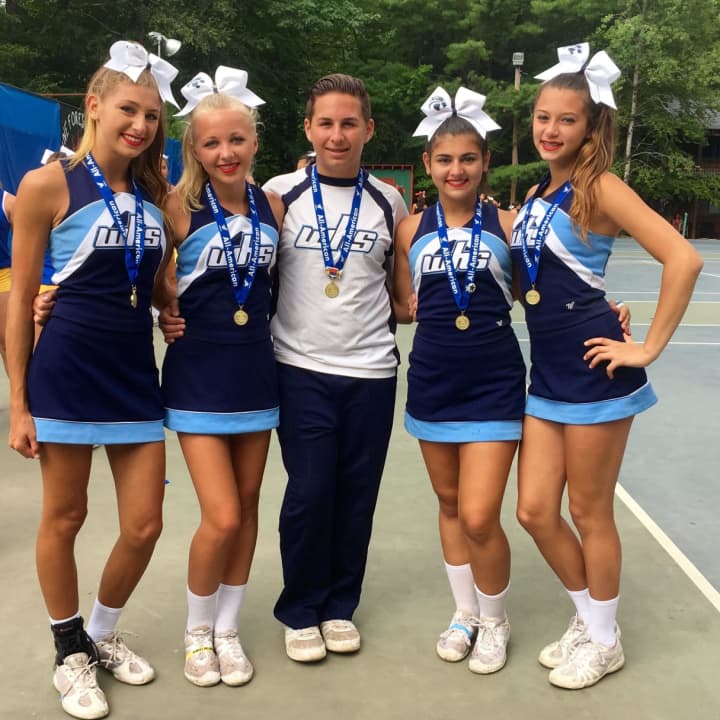 Five Westlake High School cheerleaders have been chosen to participate in the famed New Year&#x27;s Day parade in London. They are, from left: Victoria Moschetta, Anna Sherman, Dylan Agosto, Samantha Nocerito and Sophia Falkenberg.