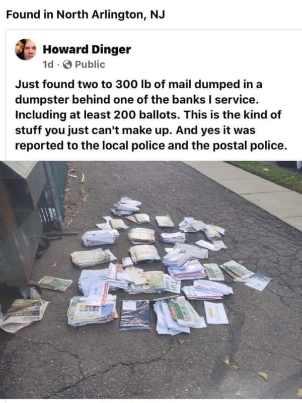 'Go Jump In A Lake': Authorities Verify Bergen Man's Report Of Dumped Mail-In Ballots