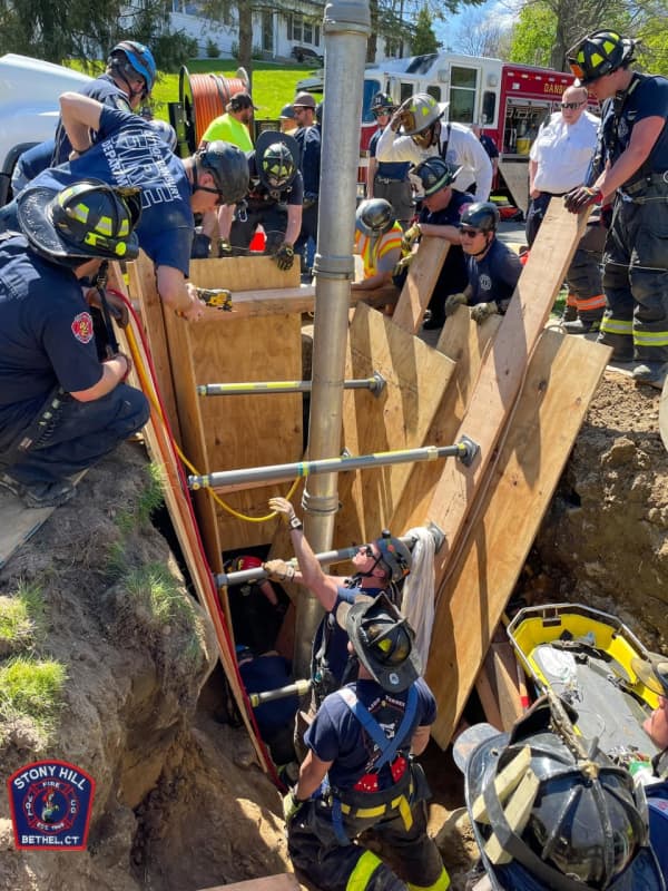Man Rescued From Fairfield County Trench Collapse By Rescuers Who Dug By Hand At Times