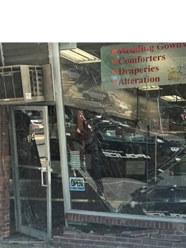 Car Slams Into River Vale Dry Cleaners