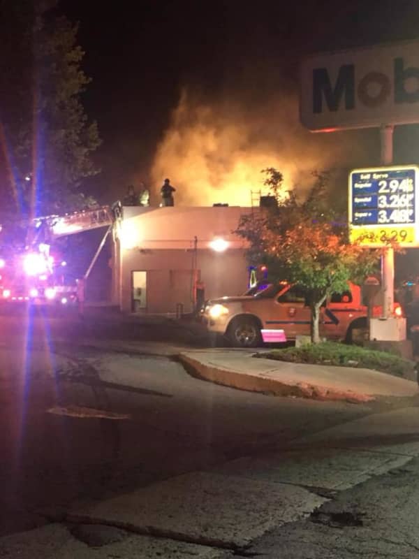 Area Mobil Station Destroyed By Fire