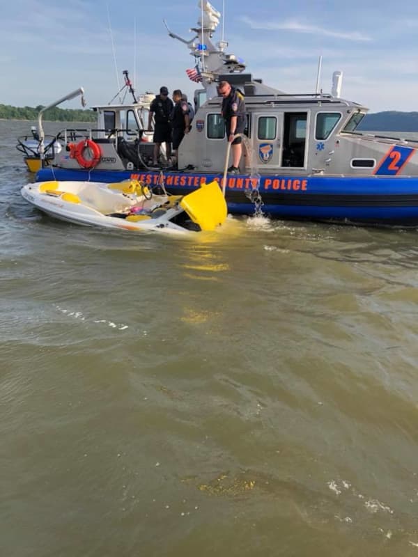 Man On Top Of Sinking Boat Rescued At Croton Point