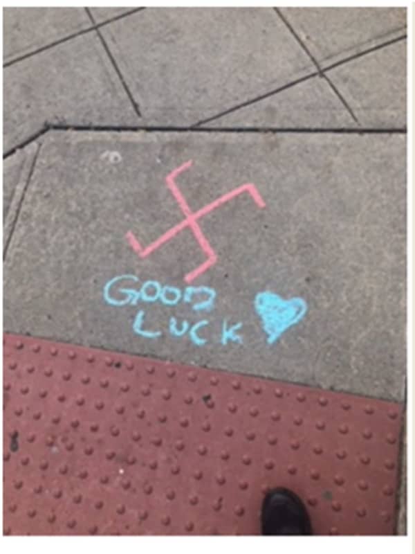 Swastikas Found On Sidewalks In Downtown Stamford