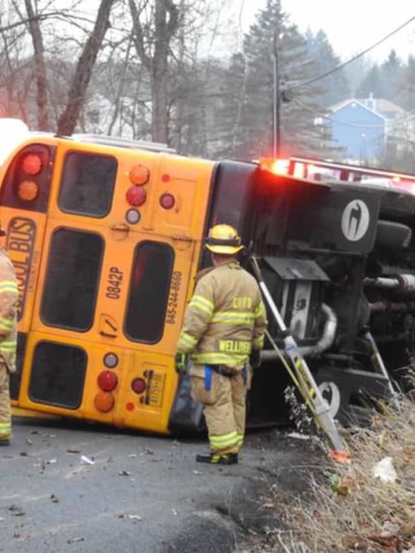 Wallkill School Bus Driver Airlifted After Rollover Crash