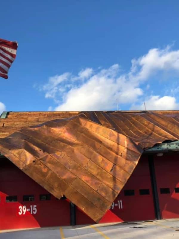 East Fishkill Fire Department's Roof Ripped Off By Wind Gusts