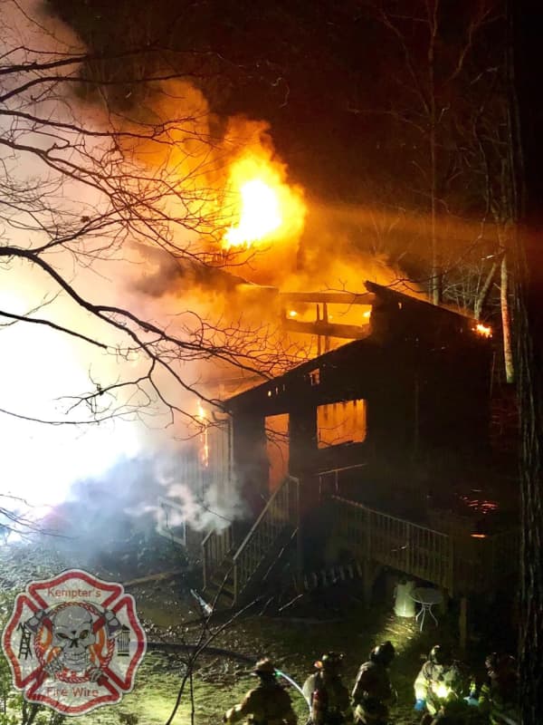 House Destroyed After Fire Breaks Out In Goldens Bridge