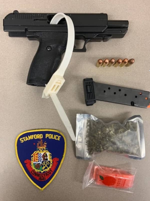 Traffic Stop Leads To Chase, Discovery Of Pot Stash, Handgun In Stamford