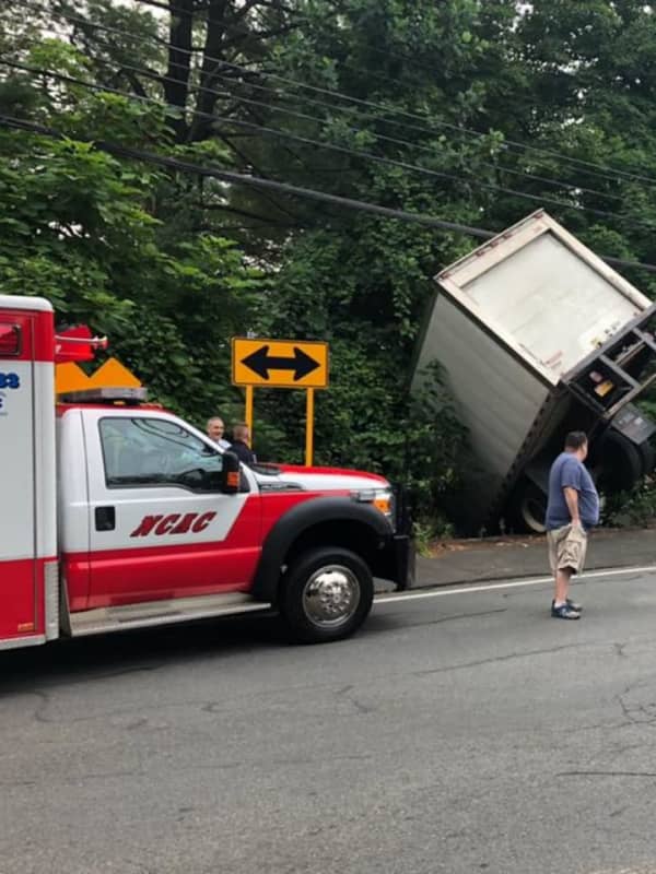 Roadway Closed, Truck Driver Injured Following Crash Into Rock Wall In West Nyack