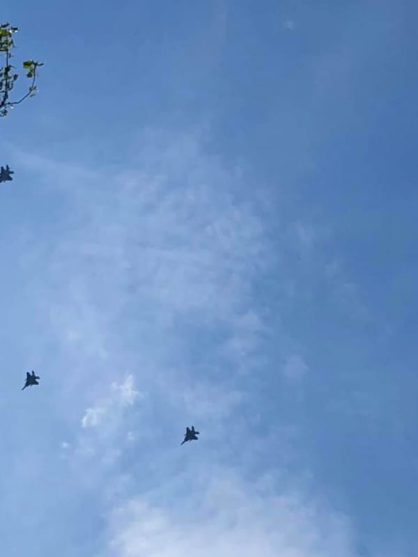 Four Fighter Jets Put On Practice Show Over Fairfield County