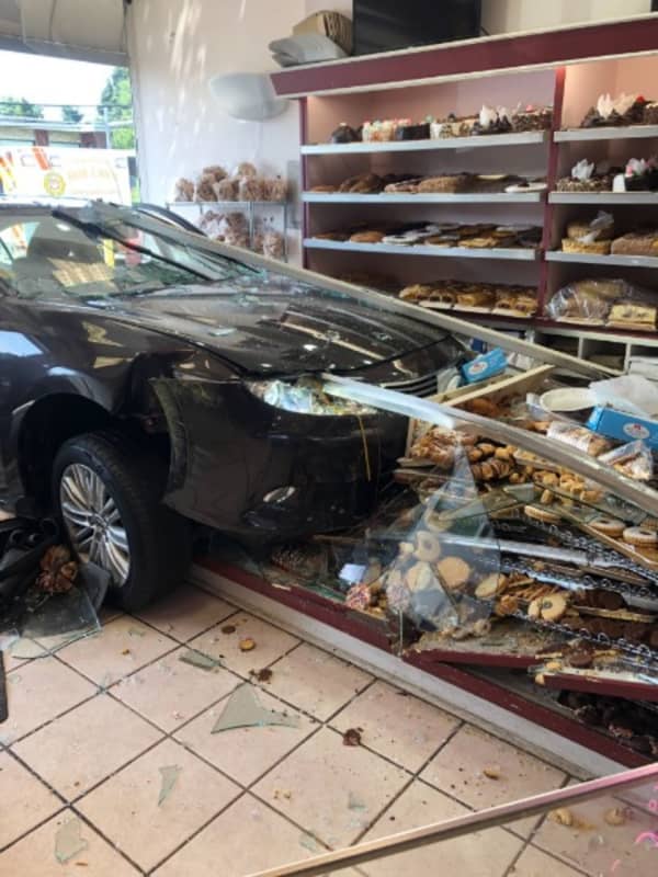 UPDATE (PHOTOS): Driver 79, Plows Sedan Into Fair Lawn Bakery