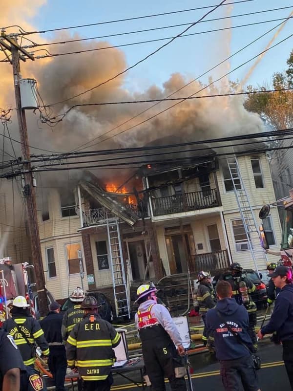 Fire Rages At Elizabeth Multifamily Home; Smoke Seen For Miles