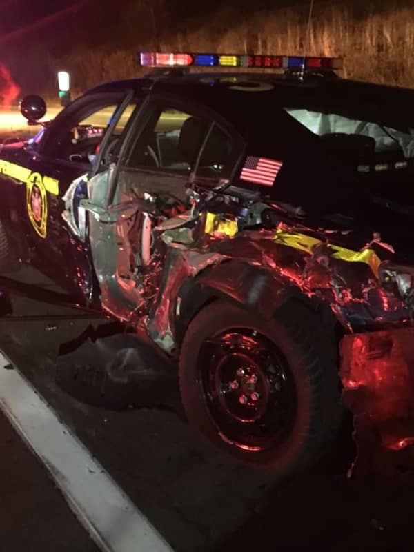 Drunk Trunk Driver Crashes Into Cruiser On Route 17, Police Say
