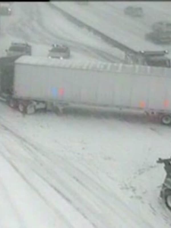 Tractor-Trailers Get Stuck In Snow After Violating I-84 Travel Ban